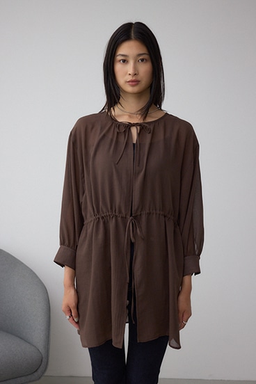 前後2WAY5分袖前リボンブラウス 詳細画像