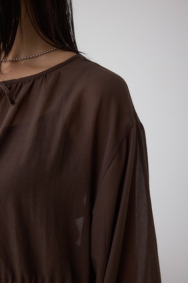 前後2WAY5分袖前リボンブラウス 詳細画像