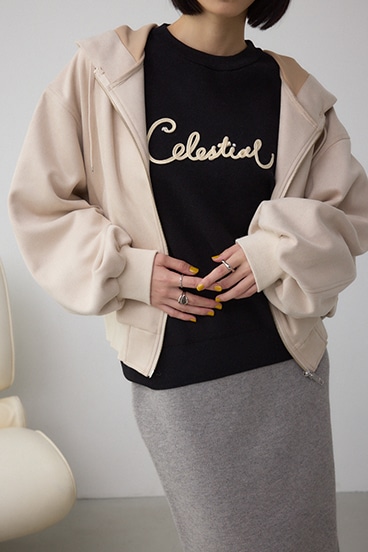 フェイクスエードフーディブルゾン