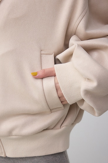 フェイクスエードフーディブルゾン 詳細画像