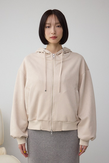 フェイクスエードフーディブルゾン 詳細画像