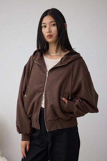 フェイクスエードフーディブルゾン 詳細画像