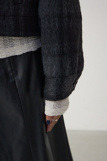 【着丈バリエ】シャギースタンドコート 詳細画像