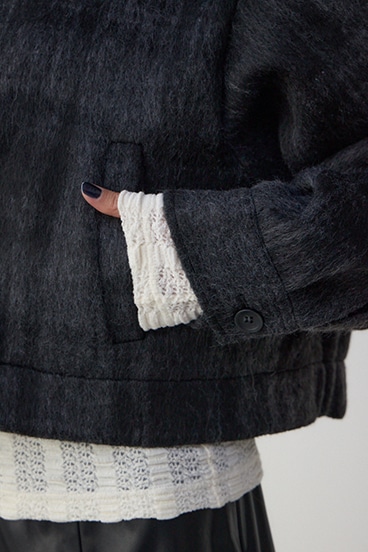 【着丈バリエ】シャギースタンドコート 詳細画像