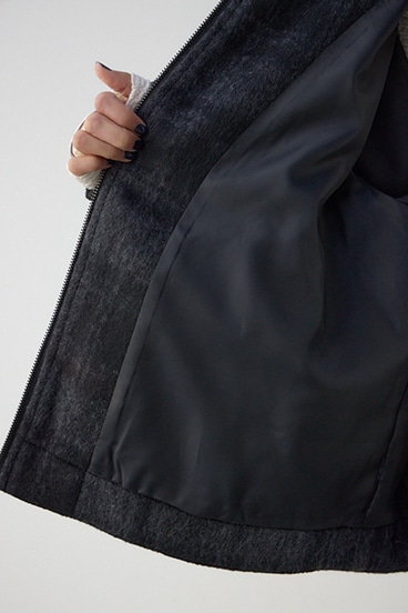 【着丈バリエ】シャギースタンドコート 詳細画像