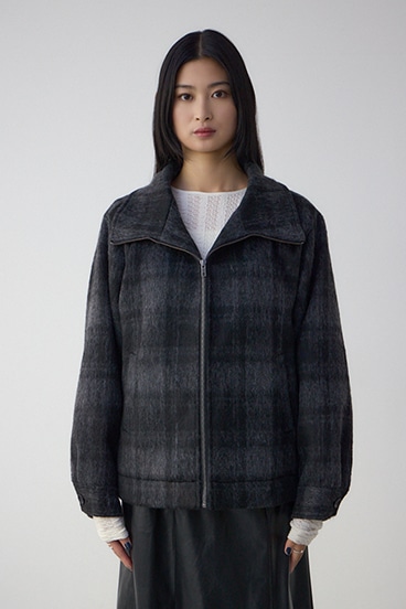 【着丈バリエ】シャギースタンドコート 詳細画像