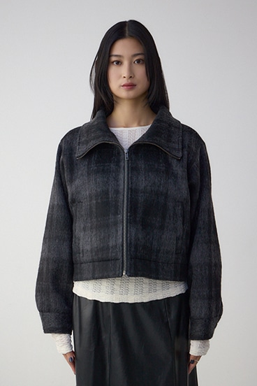 【着丈バリエ】シャギースタンドコート 詳細画像