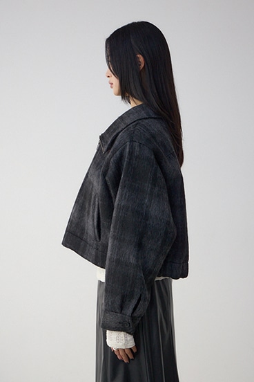 【着丈バリエ】シャギースタンドコート 詳細画像