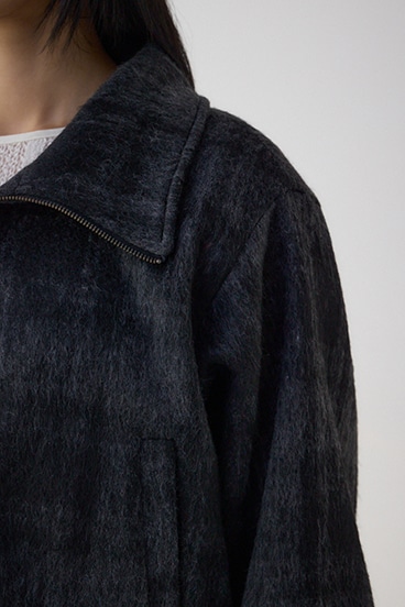 【着丈バリエ】シャギースタンドコート 詳細画像