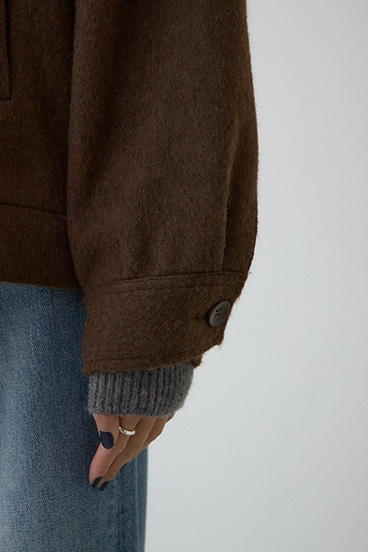 【着丈バリエ】シャギースタンドコート 詳細画像