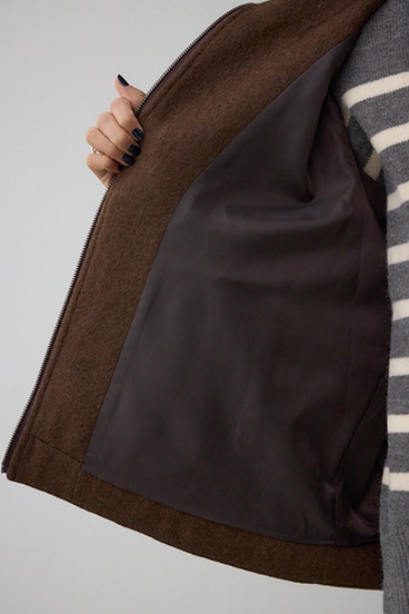 【着丈バリエ】シャギースタンドコート 詳細画像