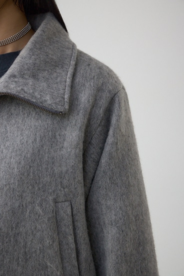 【着丈バリエ】シャギースタンドコート 詳細画像