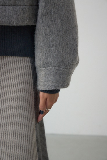 【着丈バリエ】シャギースタンドコート 詳細画像