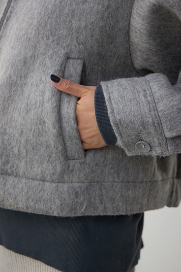 【着丈バリエ】シャギースタンドコート 詳細画像