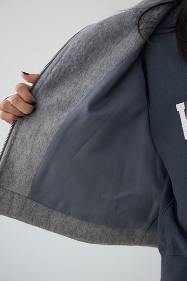 【着丈バリエ】シャギースタンドコート 詳細画像