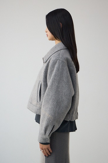 【着丈バリエ】シャギースタンドコート 詳細画像