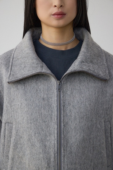 【着丈バリエ】シャギースタンドコート 詳細画像