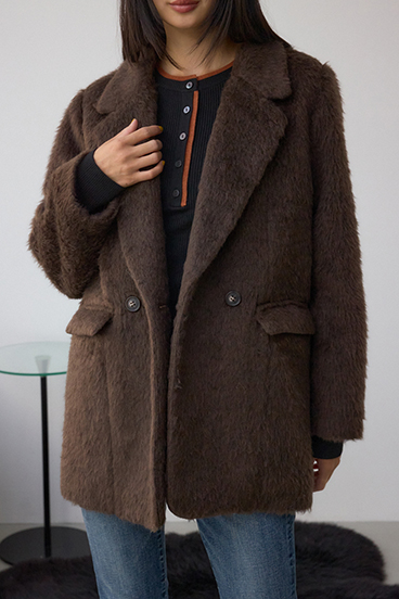 シャギージャケットコート