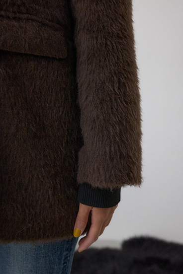 シャギージャケットコート 詳細画像