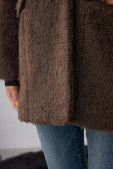 シャギージャケットコート 詳細画像