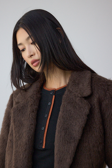 シャギージャケットコート