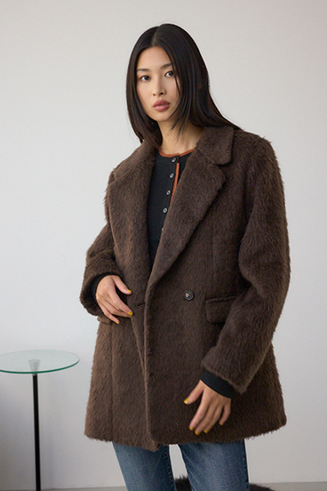 シャギージャケットコート 詳細画像