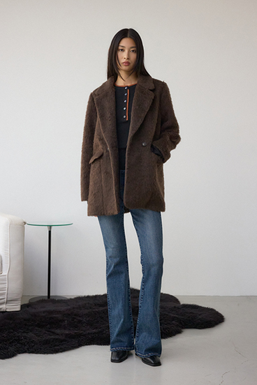 シャギージャケットコート 詳細画像