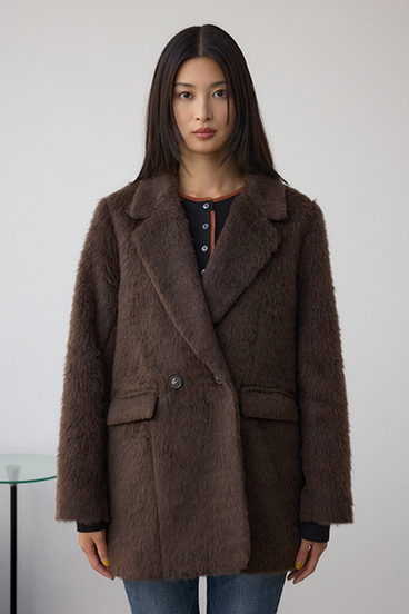 シャギージャケットコート 詳細画像