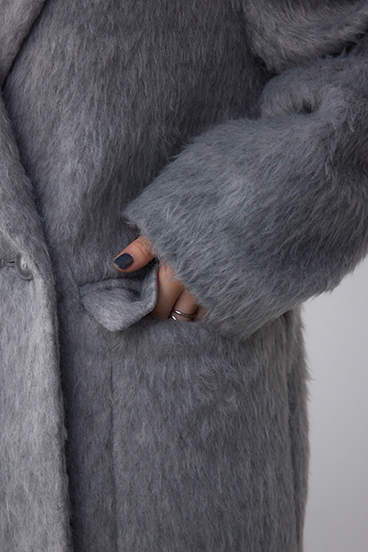 シャギージャケットコート 詳細画像