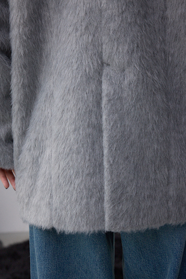 シャギージャケットコート 詳細画像