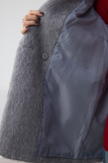 シャギージャケットコート 詳細画像