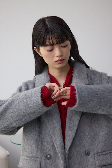 シャギージャケットコート