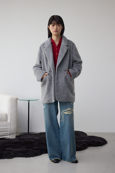 シャギージャケットコート 詳細画像