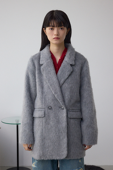 シャギージャケットコート 詳細画像