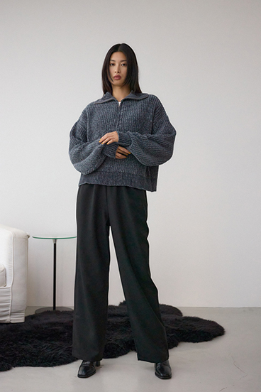 ワイドベルトツイルイージーパンツ 詳細画像