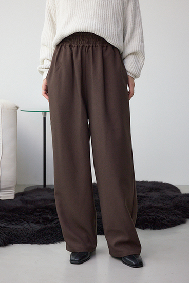 ワイドベルトツイルイージーパンツ