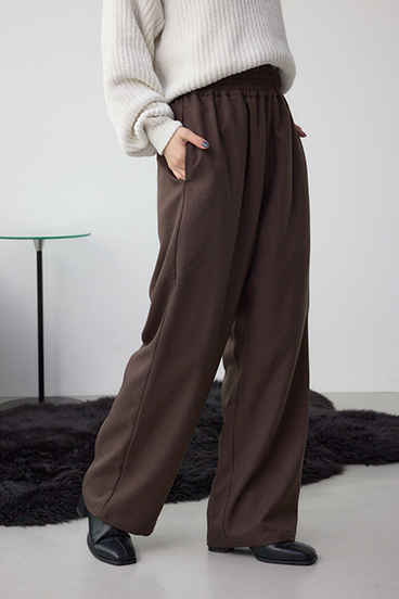 ワイドベルトツイルイージーパンツ