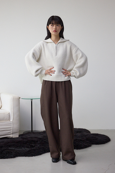 ワイドベルトツイルイージーパンツ 詳細画像