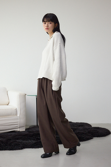 ワイドベルトツイルイージーパンツ 詳細画像