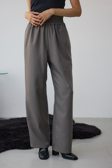 ワイドベルトツイルイージーパンツ