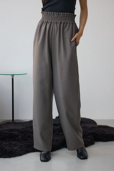 ワイドベルトツイルイージーパンツ