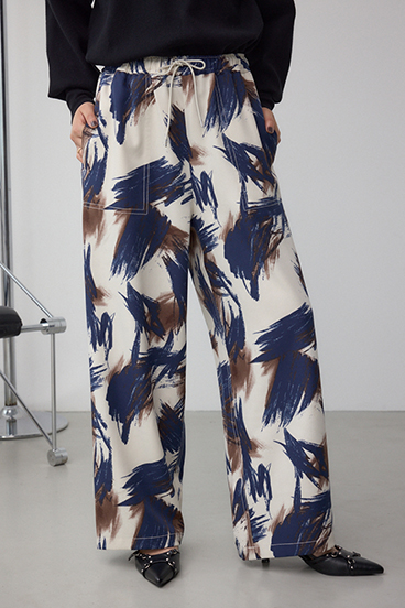 パッチポケットウエストイージーパンツ