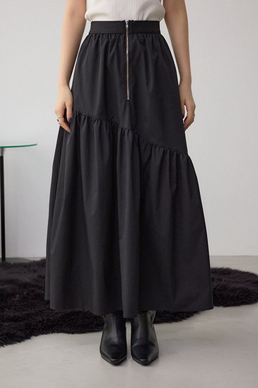 フロントジップフレアスカート 詳細画像