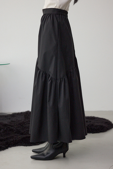 フロントジップフレアスカート 詳細画像