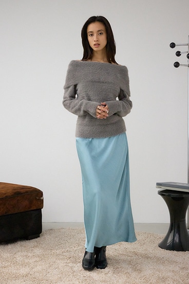 VENUSナローサテンスカート 詳細画像