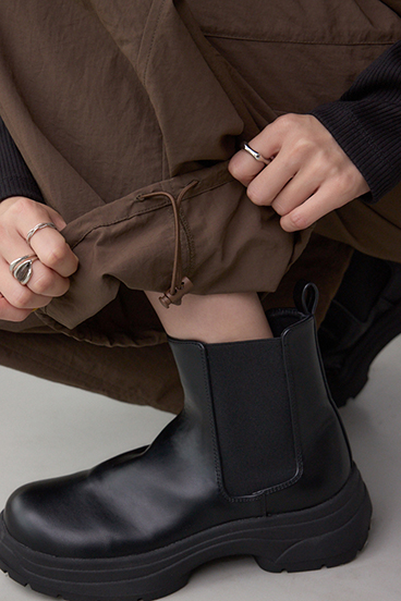 裾ドロストナイロンカーゴポケットパンツ 詳細画像