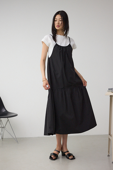 インナーSETフロントギャザーキャミワンピース 詳細画像