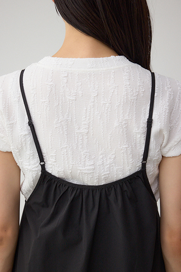 インナーSETフロントギャザーキャミワンピース 詳細画像