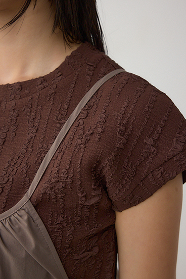 インナーSETフロントギャザーキャミワンピース 詳細画像