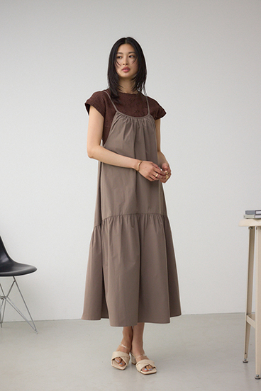 インナーSETフロントギャザーキャミワンピース 詳細画像